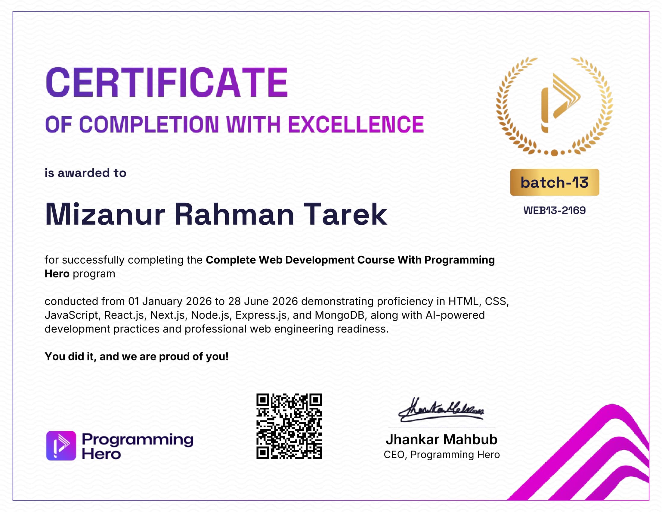 Complete Web Development Course With Programming Hero